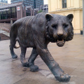 Lebensgroße Bronze-Bengal-große Tiger-Außenstatue